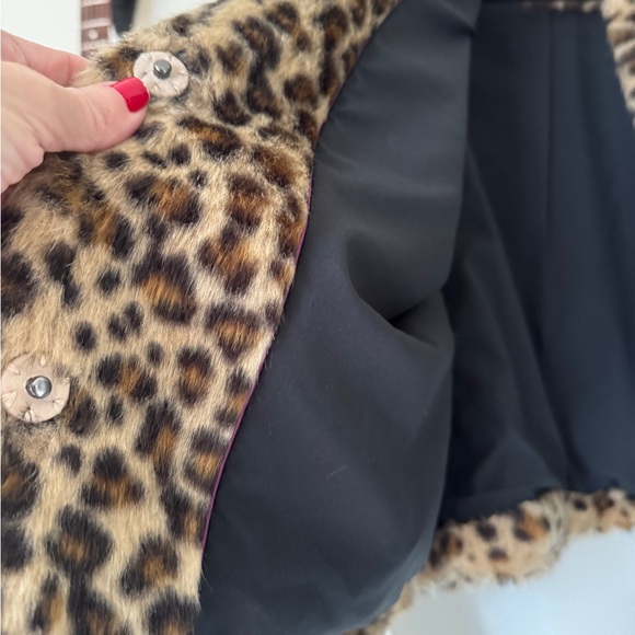 Boden Animal Print Faux Fur Coat - Picture 5 of 9